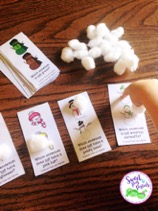 snowballs on activity cards